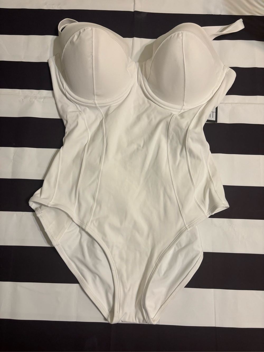 White Underwire One-Piece Swimsuit